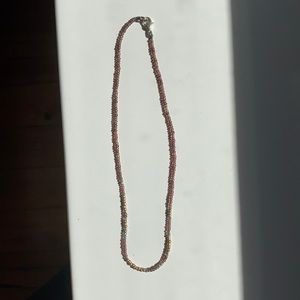 Hand beaded short necklace